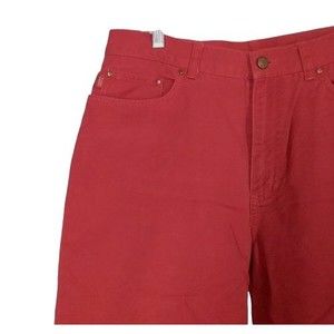 Vintage Lauren Jeans Co Ralph Lauren Pants Womans 12 Red High Rise Denim